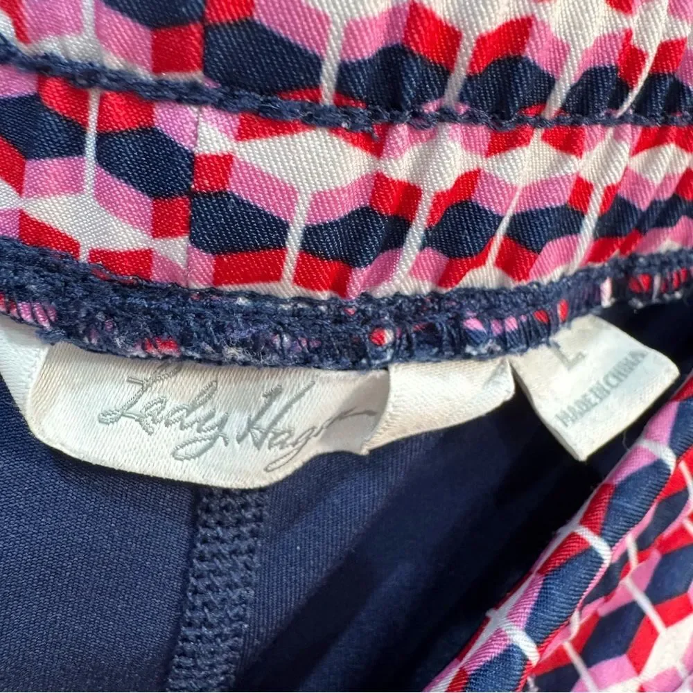 Pink/Navy Lady Hagen Sporty Golf Skirt Size L EUC